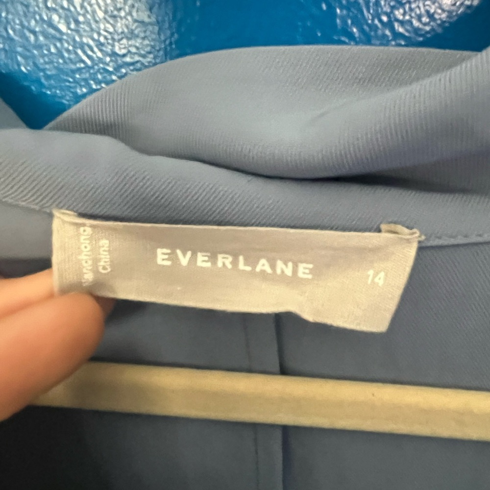 Light blue dress with attached belt